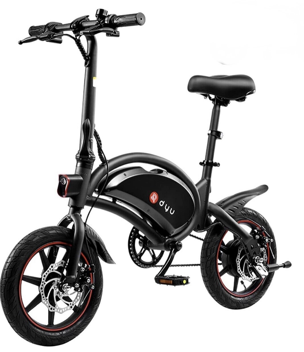 Dyu D3F | Elektrische vouwfiets | zitstep met trappers | 10ah | 25km/h | 14 inch | Met uitneembare gashendel