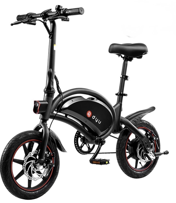 Dyu D3F | Elektrische vouwfiets | zitstep met trappers | 10ah | 25km/h | 14 inch | Met uitneembare gashendel