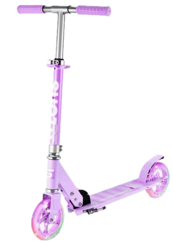 Suotu kinderstep met Led verlichting | verstelbare stuur | tot 50 kg | paars
