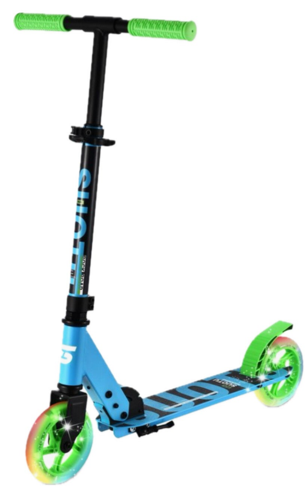 Suotu kinderstep met Led verlichting | verstelbare stuur | tot 50 kg | Turqoise/zwart