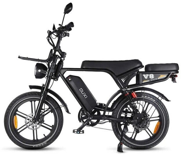 Ouxi V8 Ultra Fatbike | elektrische fiets met dikke banden | actieradius tot 60 km | batterij 15 ah | GRATIS alarm, GPS tracker, telefoonhouder, achterzitje, spiegel & voorrekje | 2 kleuren